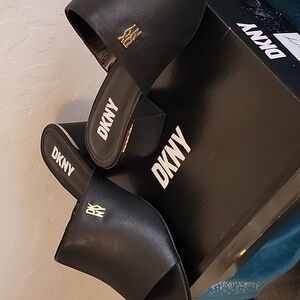 Women black slip on DKNY Bronx mule Sandals